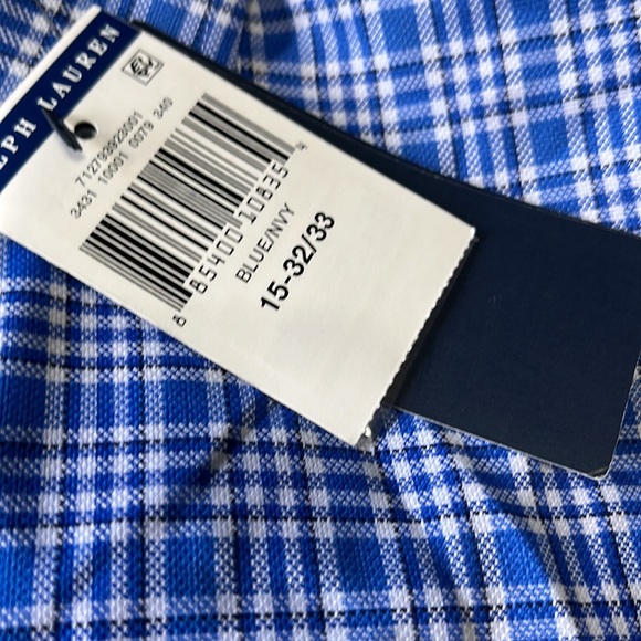 (203)NWT Mens long sleeve casual shirt by Polo Ralph Lauren. Size 15–32/33. - Picture 6 of 10